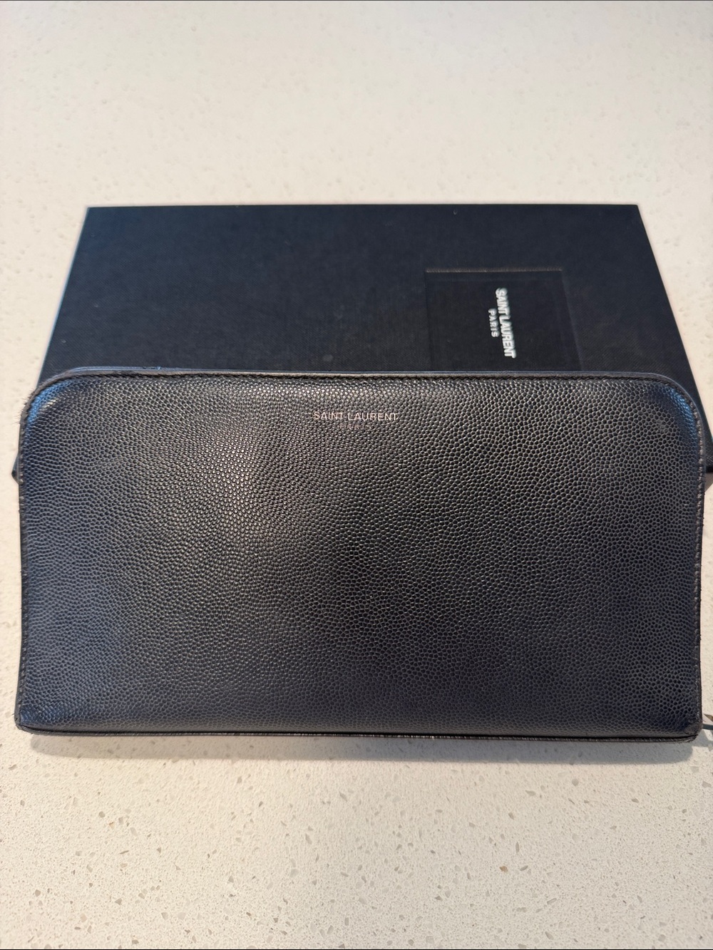 Saint Laurent Black Leather Zip-Around Women’s Wallet